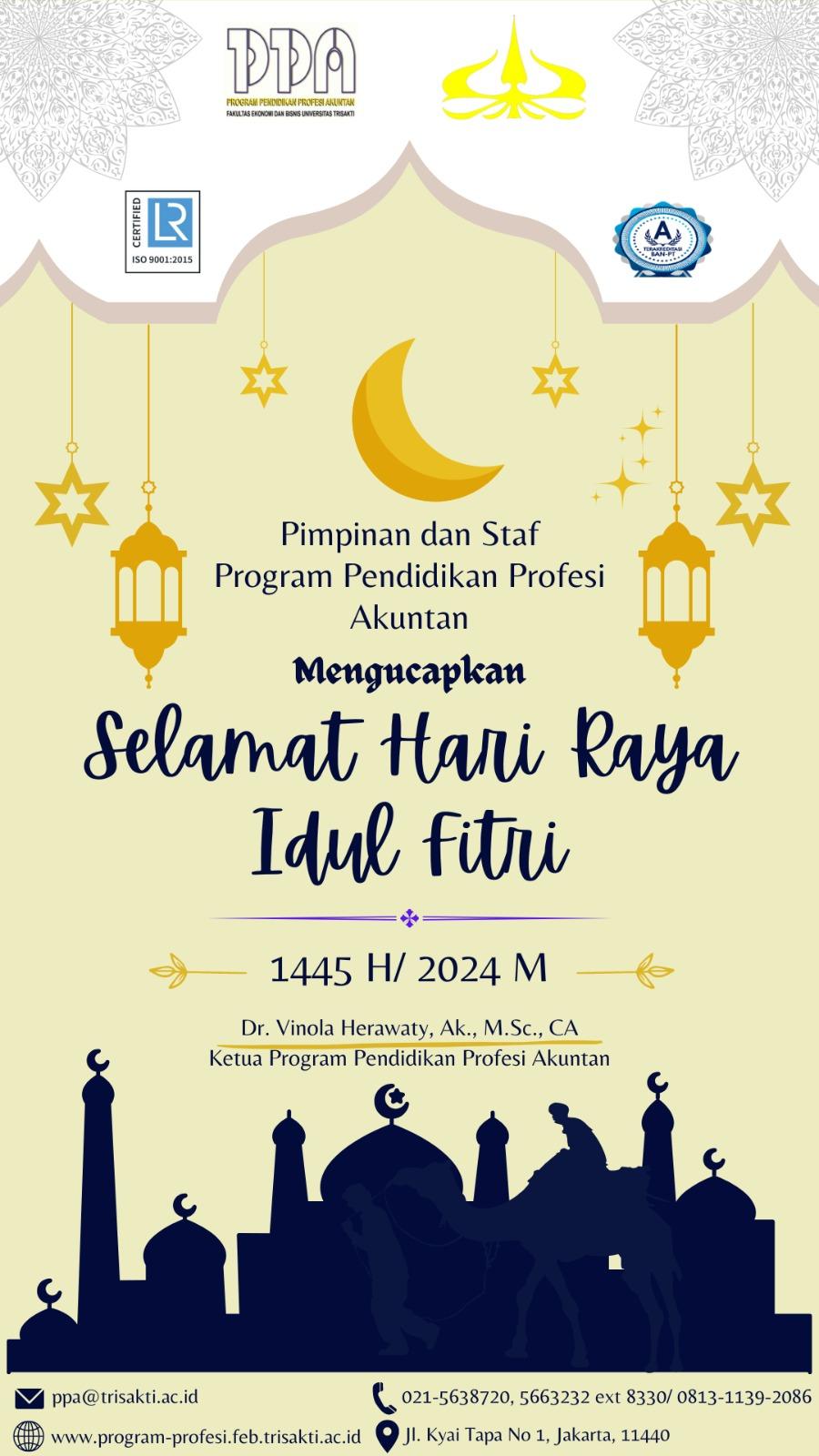 Holidays For Eid Al-Fitr 1 Shawwal 1445H/2024M - Program Profesi FEB